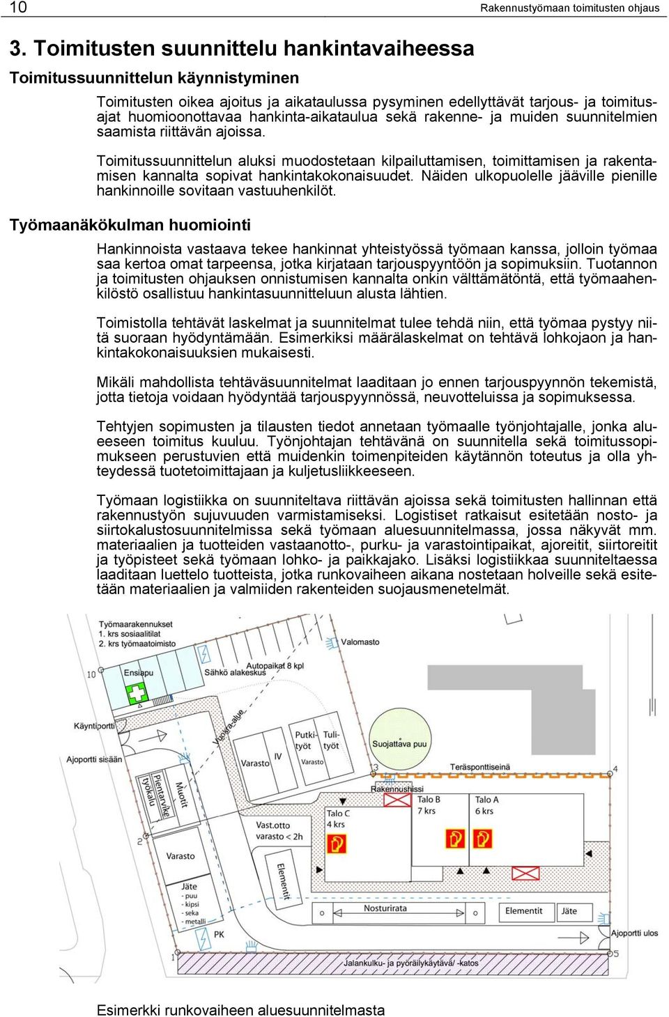 hankinta-aikataulua sekä rakenne- ja muiden suunnitelmien saamista riittävän ajoissa.