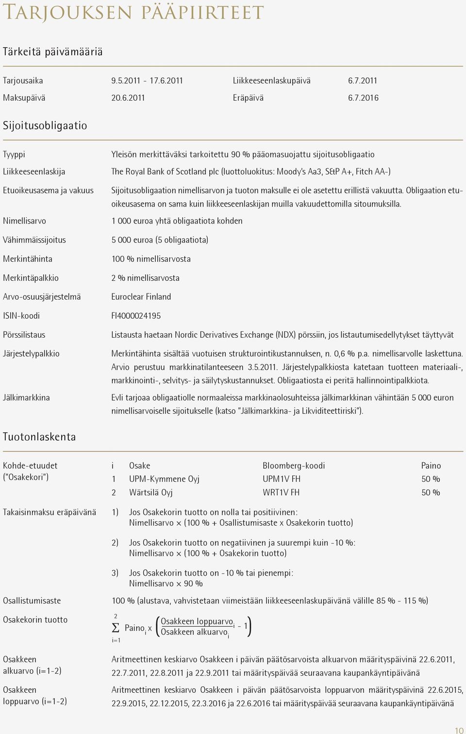 2011 Maksupäivä 20.6.2011 Eräpäivä 6.7.