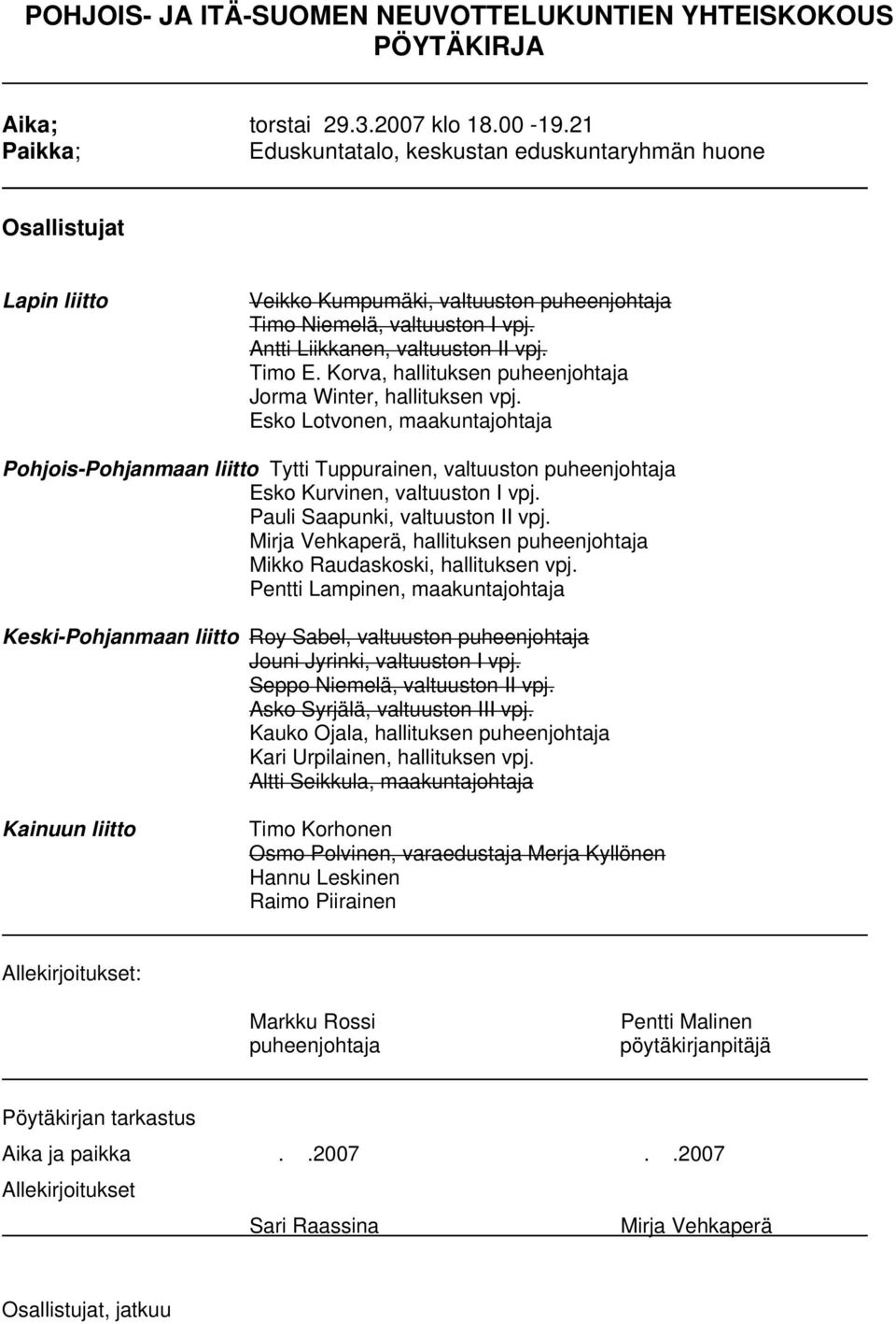 Timo E. Korva, hallituksen puheenjohtaja Jorma Winter, hallituksen vpj.