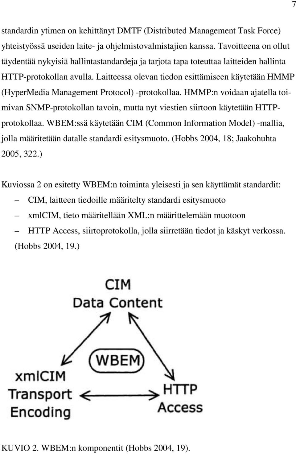 Laitteessa olevan tiedon esittämiseen käytetään HMMP (HyperMedia Management Protocol) -protokollaa.
