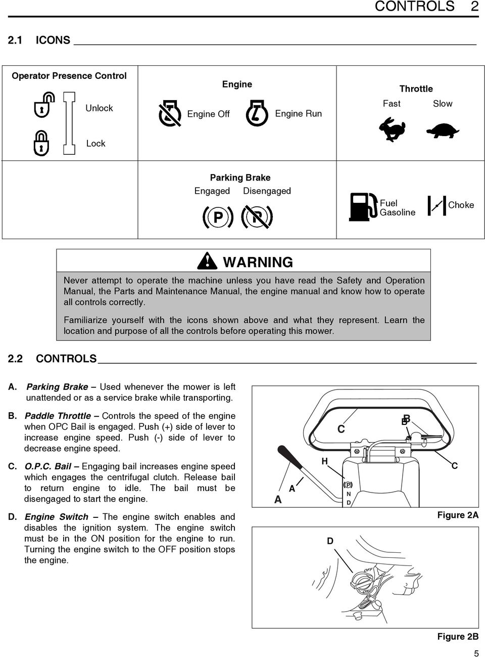 you have read the Safety and Operation Manual, the Parts and Maintenance Manual, the engine manual and know how to operate all controls correctly.