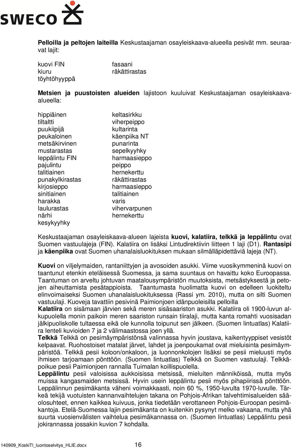 peukaloinen metsäkirvinen mustarastas leppälintu FIN pajulintu talitiainen punakylkirastas kirjosieppo sinitiainen harakka laulurastas närhi kesykyyhky keltasirkku viherpeippo kultarinta käenpiika NT