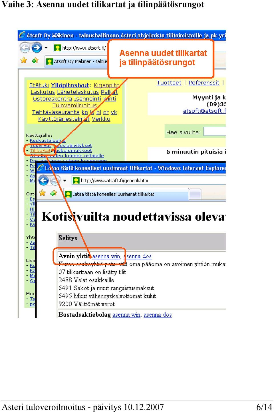 tilinpäätösrungot Asteri