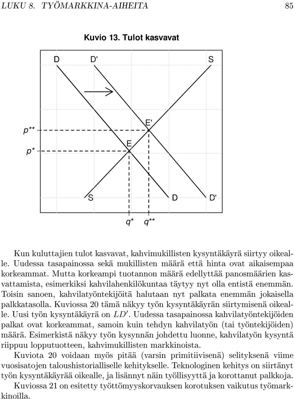 Mutta korkeampi tuotannon määrä edellyttää panosmäärien kasvattamista, esimerkiksi kahvilahenkilökuntaa täytyy nyt olla entistä enemmän.