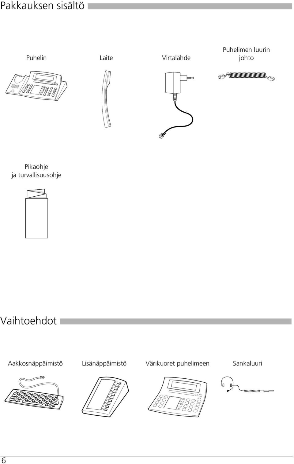 turvallisuusohje Vaihtoehdot Vaihtoehdot