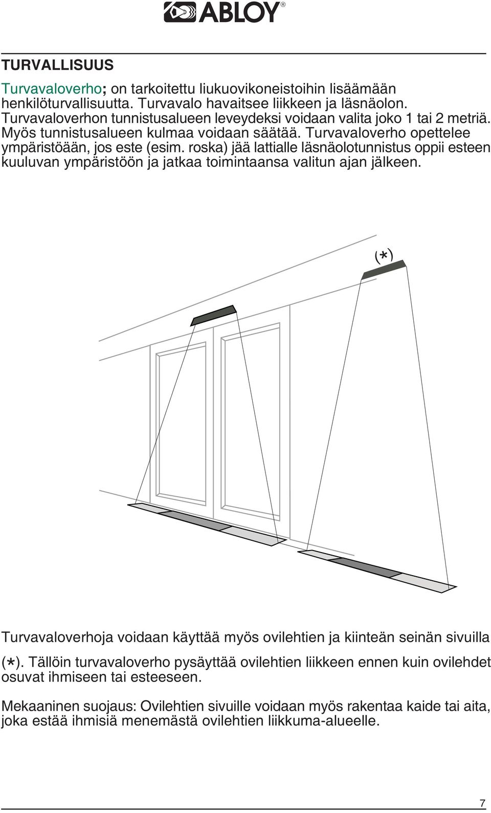 roska) jää lattialle läsnäolotunnistus oppii esteen kuuluvan ympäristöön ja jatkaa toimintaansa valitun ajan jälkeen.