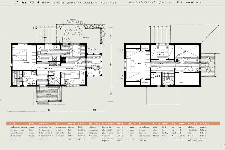 parveke föräldrars sovrum bastu tvättrum/wc kokvrå hall farstukvist vardagsrum glasveranda pergola veranda sovrum alkov hall wc loft vindsförråd balkong master bedroom sauna bathroom/toilet