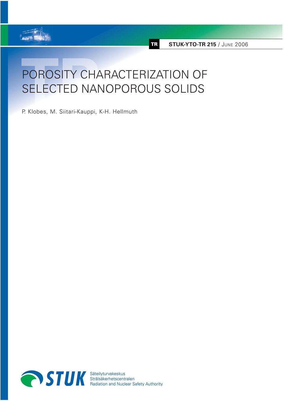 SELECTED NANOPOROUS SOLIDS P.