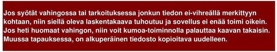 enää toimi oikein.