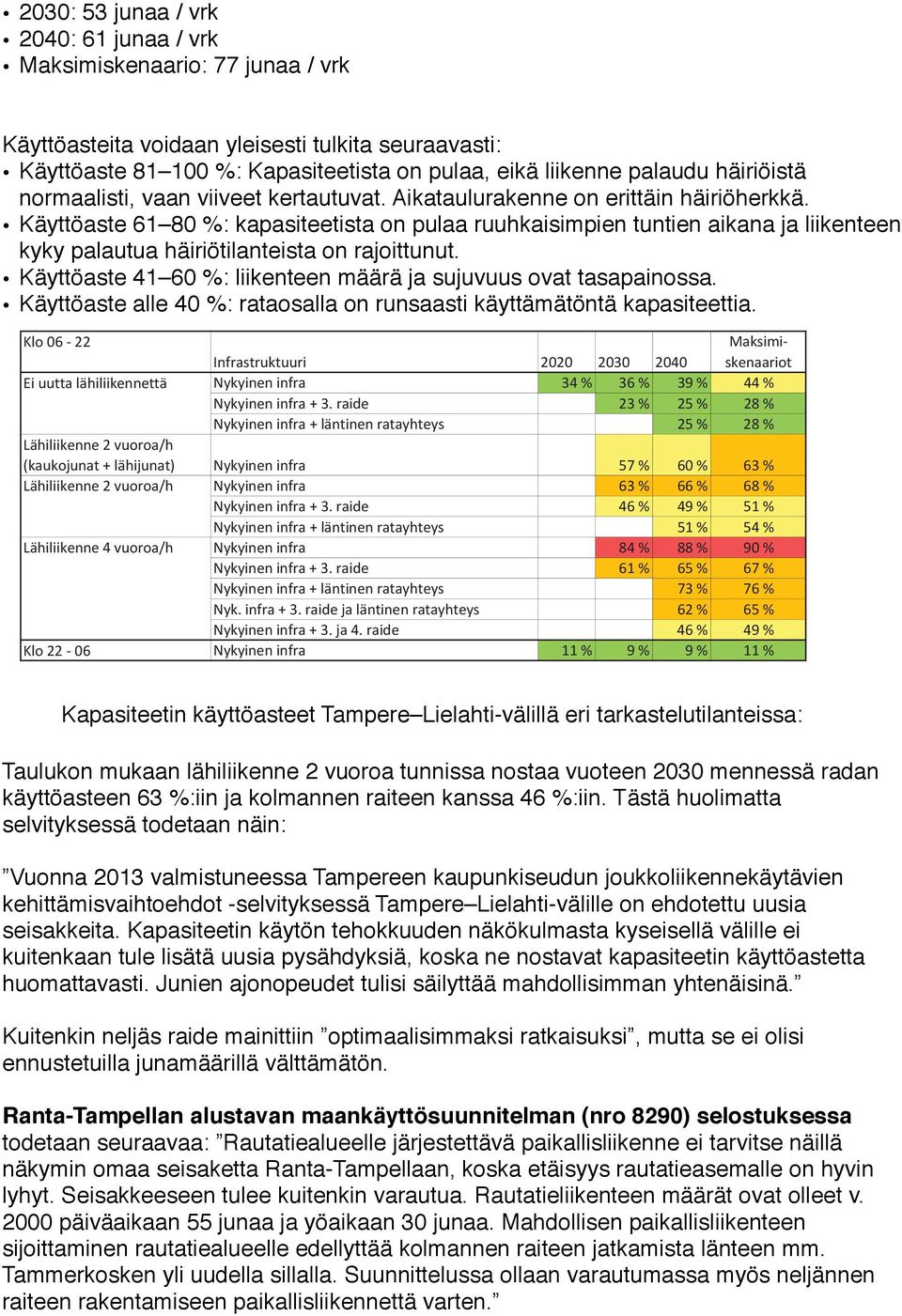 Myös tavaraliikenteen kulku päiväaikaan vaikeutuu.