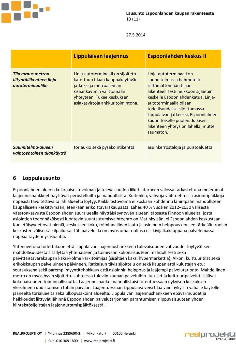 Linja autoterminaali on suunnitelmassa hahmoteltu riittämättömään tilaan liikenteellisesti heikkoon sijaintiin keskelle Espoonlahdenkatua.