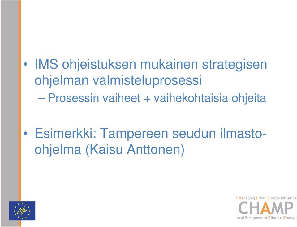 vaiheet + vaihekohtaisia ohjeita