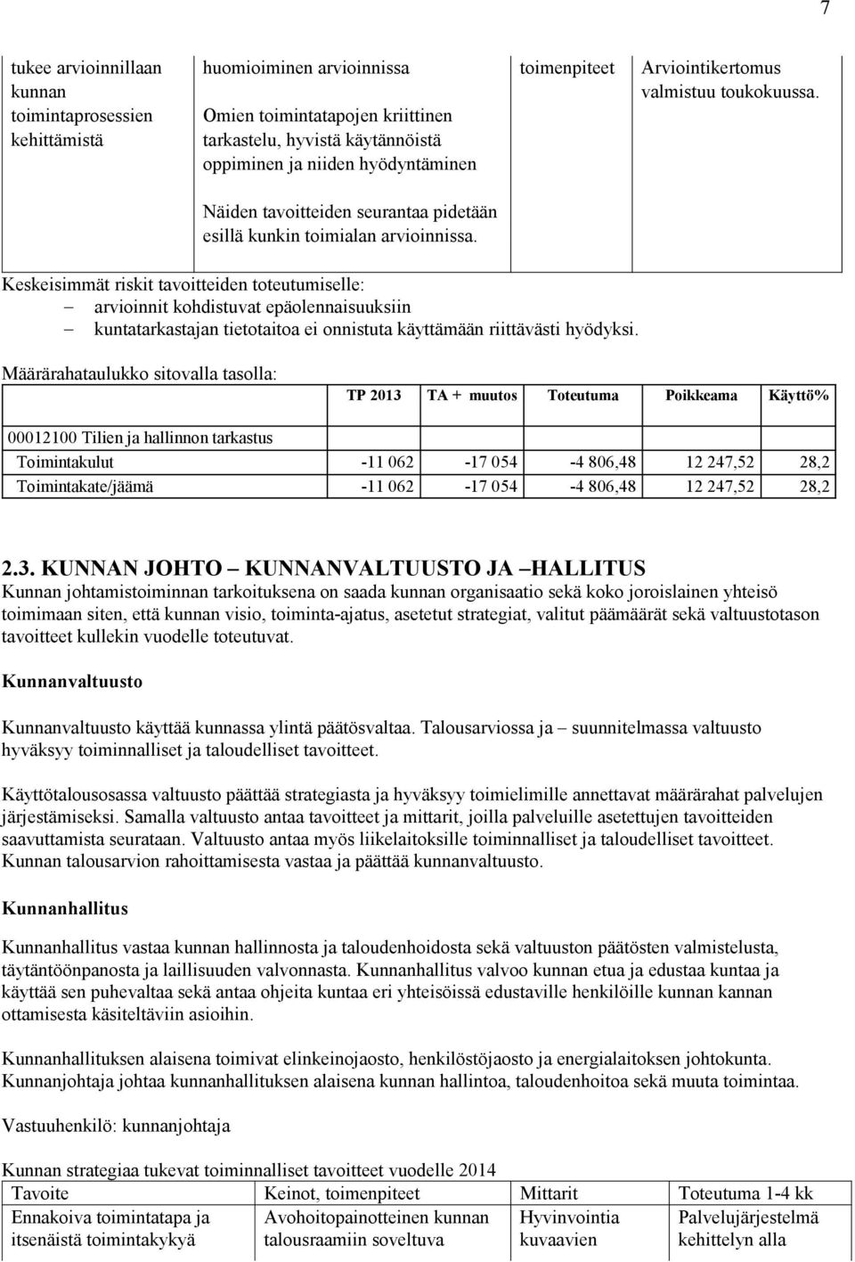 arvioinnit kohdistuvat epäolennaisuuksiin kuntatarkastajan tietotaitoa ei onnistuta käyttämään riittävästi hyödyksi.