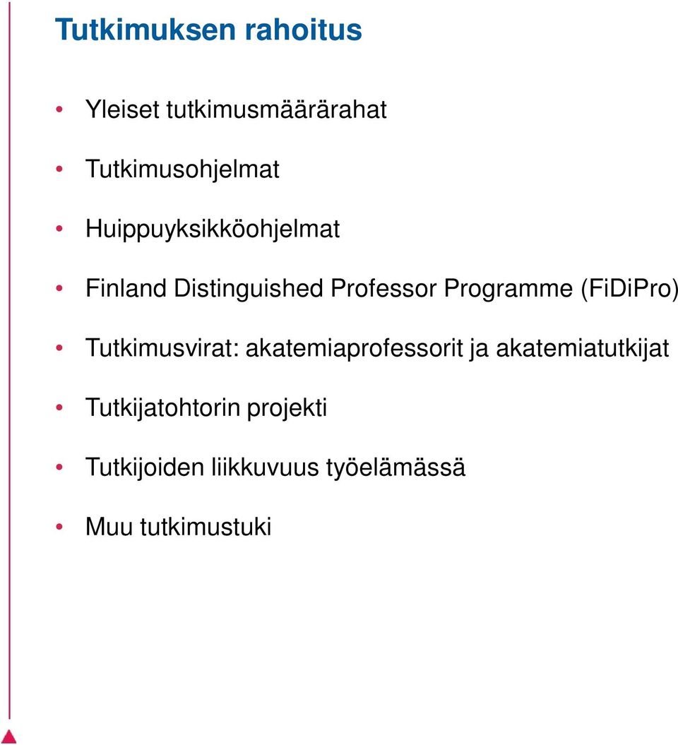 (FiDiPro) Tutkimusvirat: akatemiaprofessorit ja akatemiatutkijat