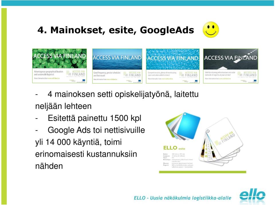 painettu 1500 kpl - Google Ads toi nettisivuille yli
