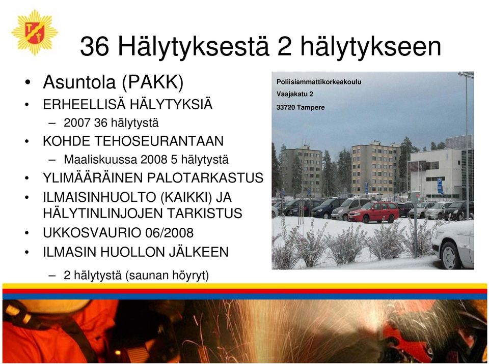 ILMAISINHUOLTO (KAIKKI) JA HÄLYTINLINJOJEN TARKISTUS UKKOSVAURIO 06/2008 ILMASIN