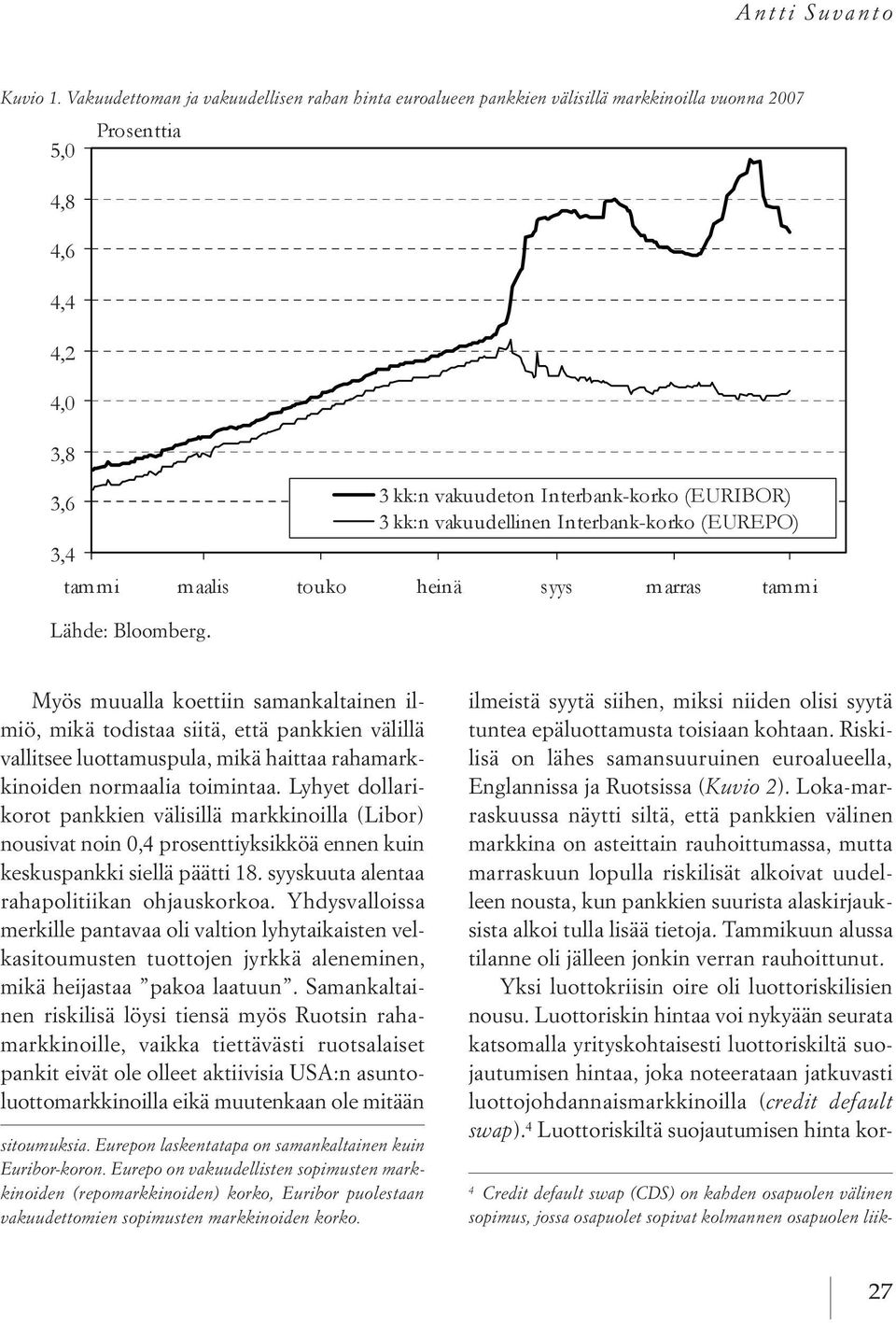 riskilisä on lähes samansuuruinen euroalueella, englannissa ja ruotsissa ( Kuvio 2 ).