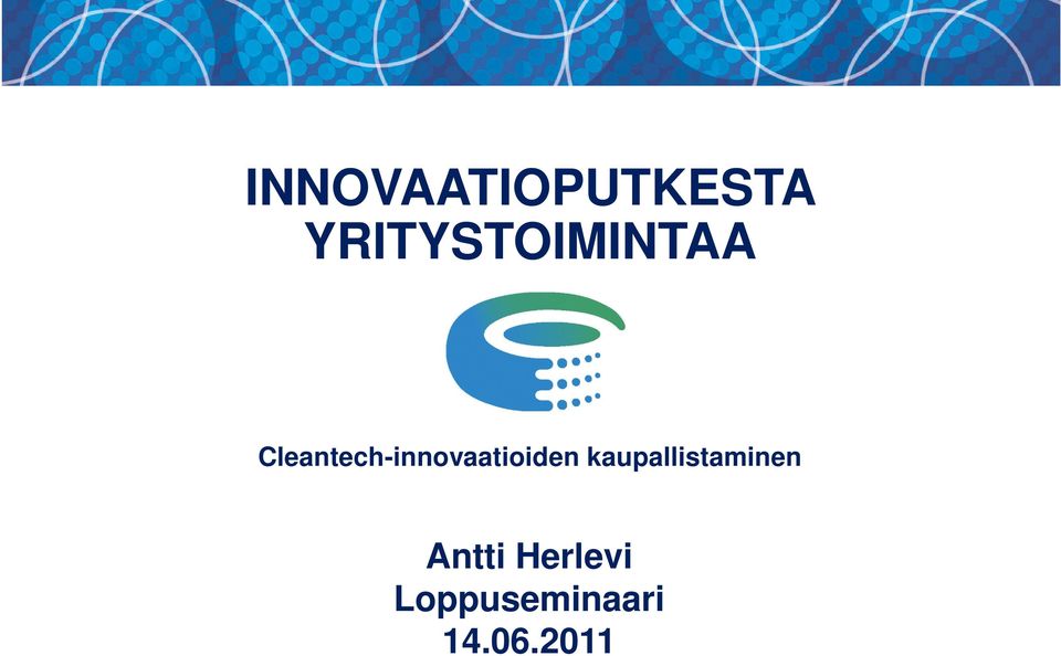 Cleantech-innovaatioiden