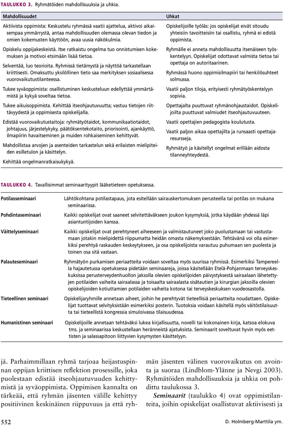 näkökulmia. Opiskelu oppijakeskeistä. Itse ratkaistu ongelma tuo onnistumisen kokemuksen ja motivoi etsimään lisää tietoa. Selventää, luo teorioita.