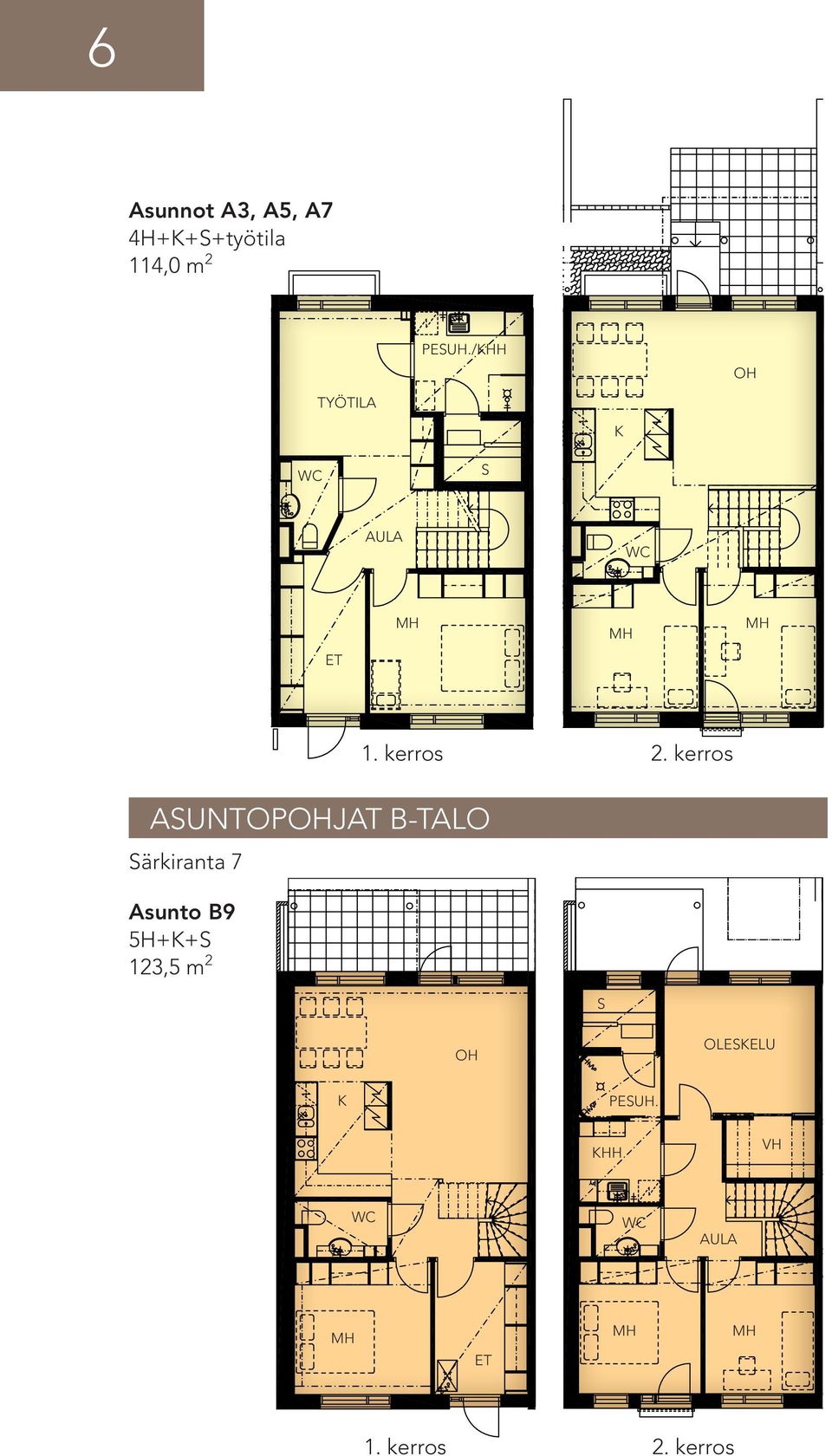 ärkiranta 7 Aunto B9 5H++ 123,5 m 2 1.