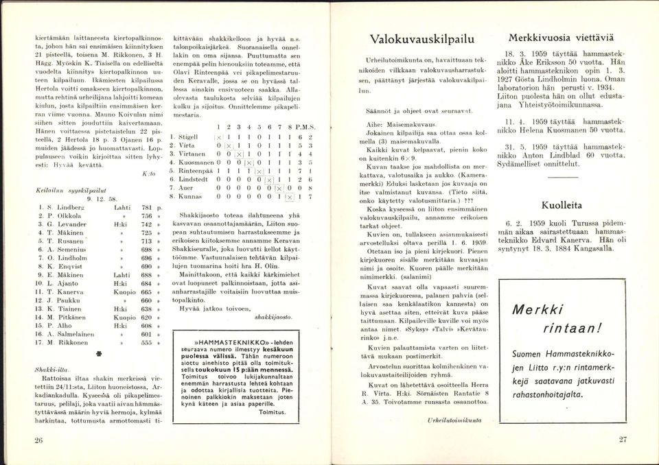 Ikämiesten kilpailussa Hertola voitti omakseen kiertopalkinnon, mutta rehtinä urheilijana lahjoitti komean kiulun, josta kilpailtiin ensimmäisen kerran viime vuonna.