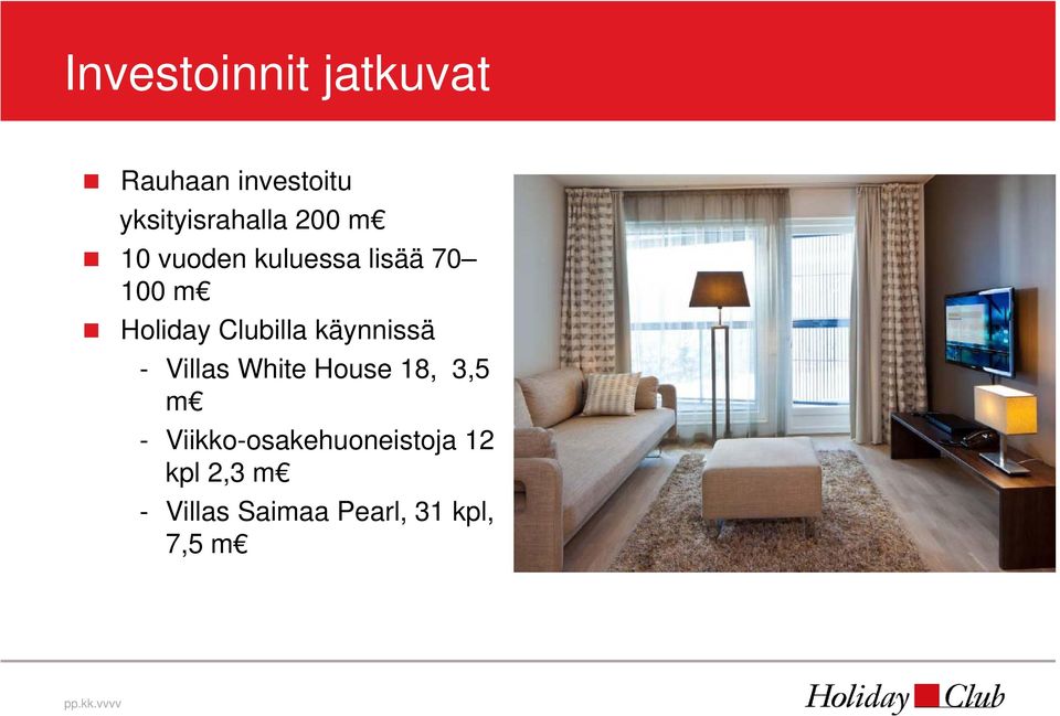 käynnissä - Villas White House 18, 3,5 m -