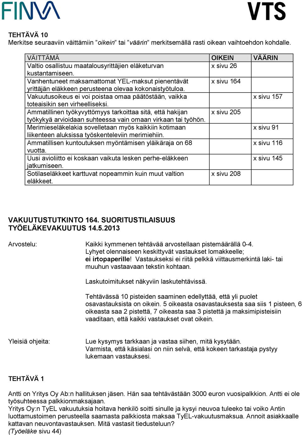 Vanhentuneet maksamattomat YEL-maksut pienentävät x sivu 164 yrittäjän eläkkeen perusteena olevaa kokonaistyötuloa.