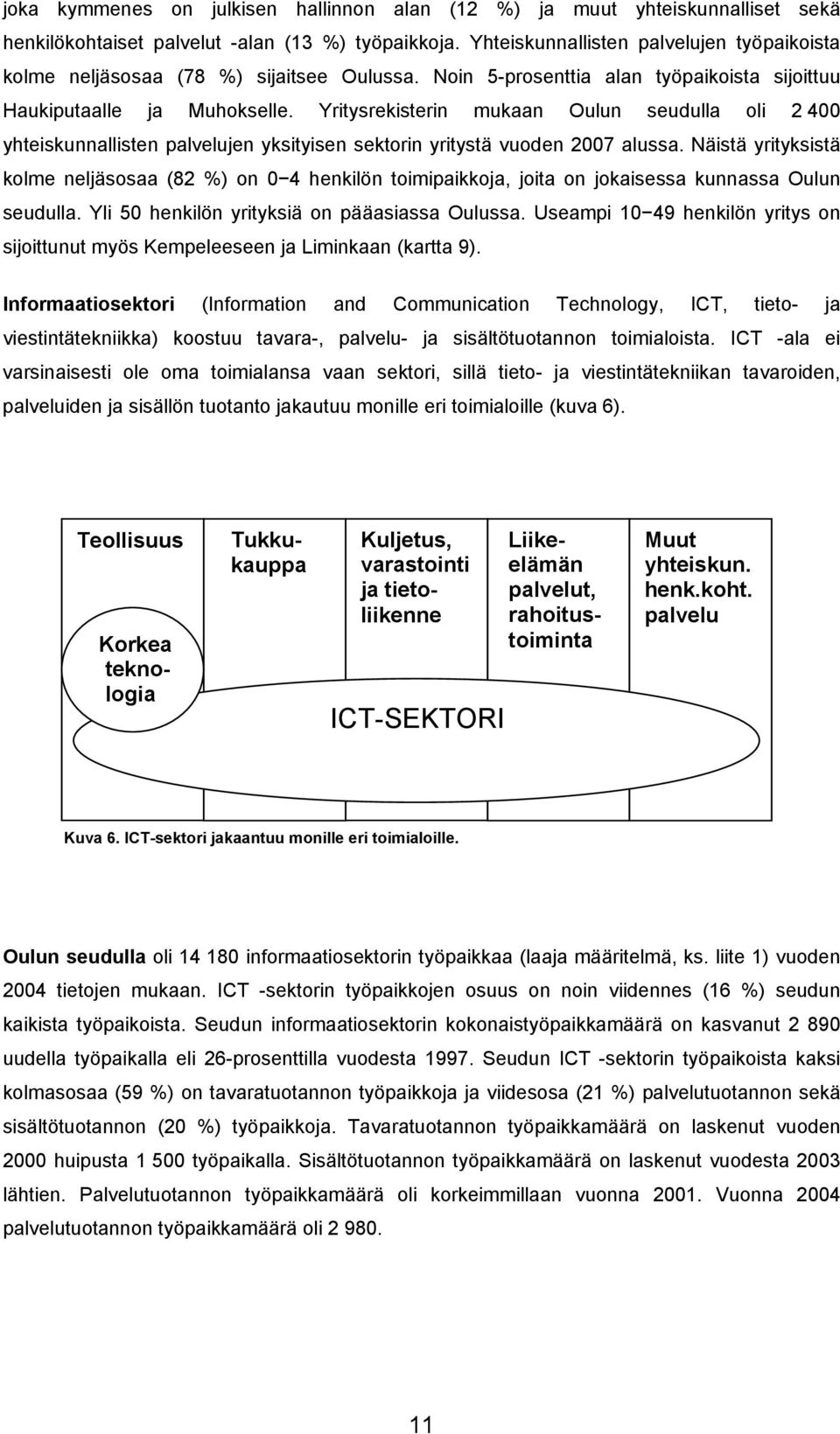 Yritysrekisterin mukaan Oulun seudulla oli 2 400 yhteiskunnallisten palvelujen yksityisen sektorin yritystä vuoden 2007 alussa.