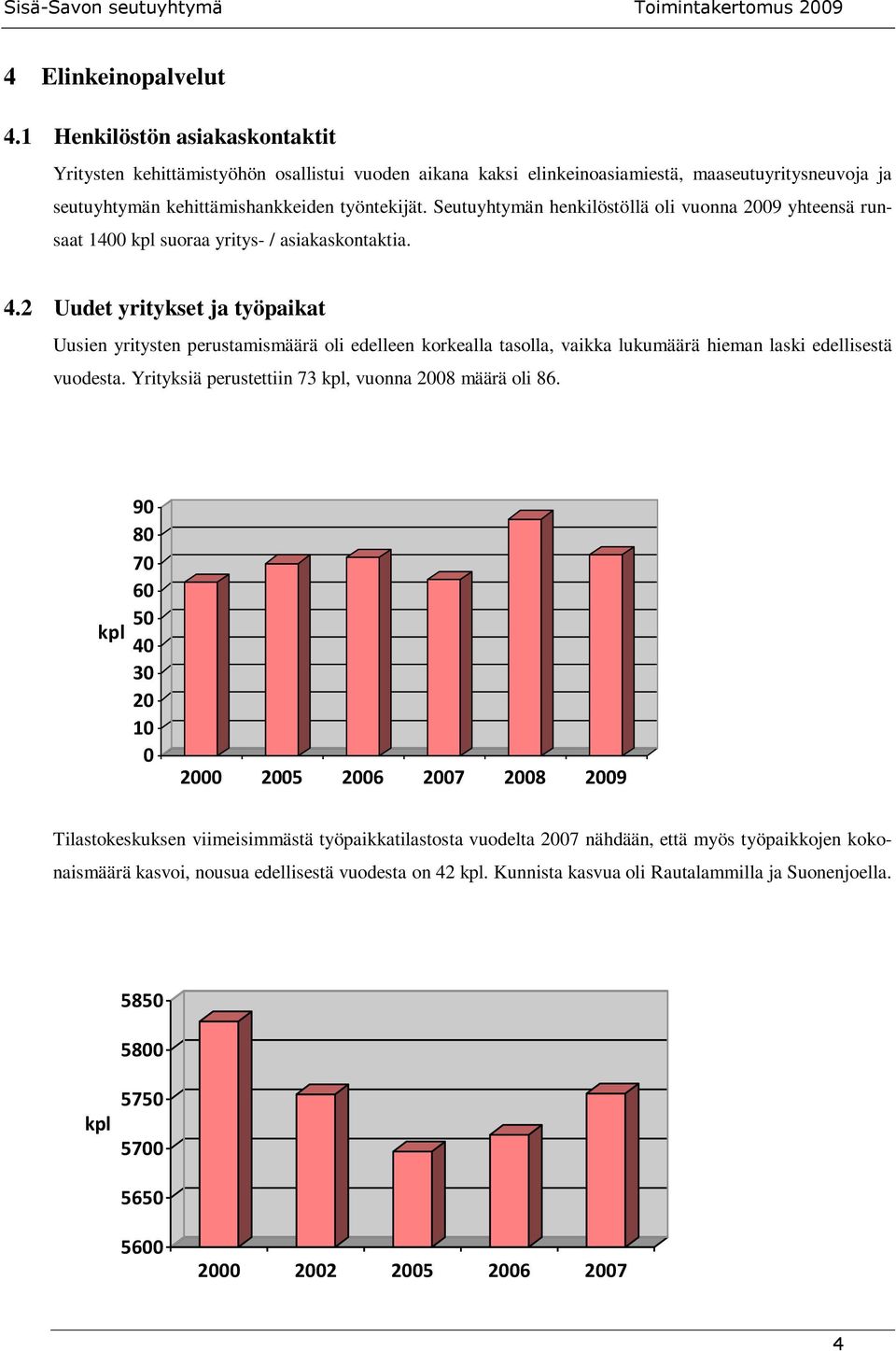 Seutuyhtymän henkilöstöllä oli vuonna 2009 yhteensä runsaat 1400 kpl suoraa yritys- / asiakaskontaktia. 4.