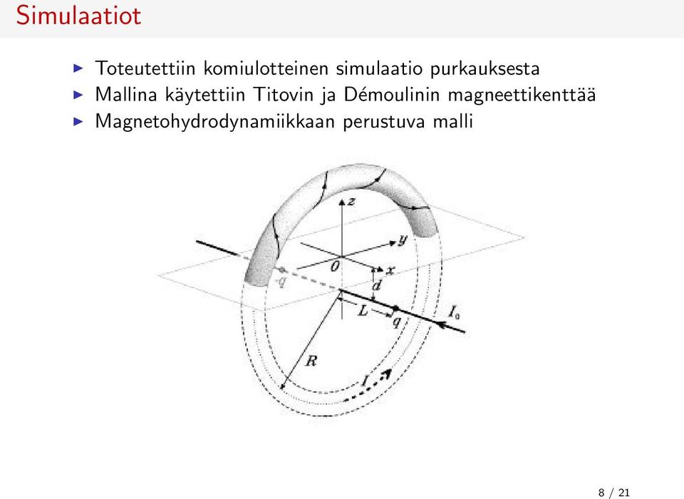 Mallina käytettiin Titovin ja Démoulinin