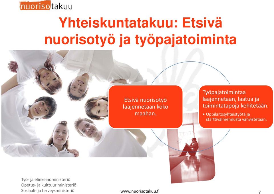 Työpajatoimintaa laajennetaan, laatua ja toimintatapoja kehitetään.