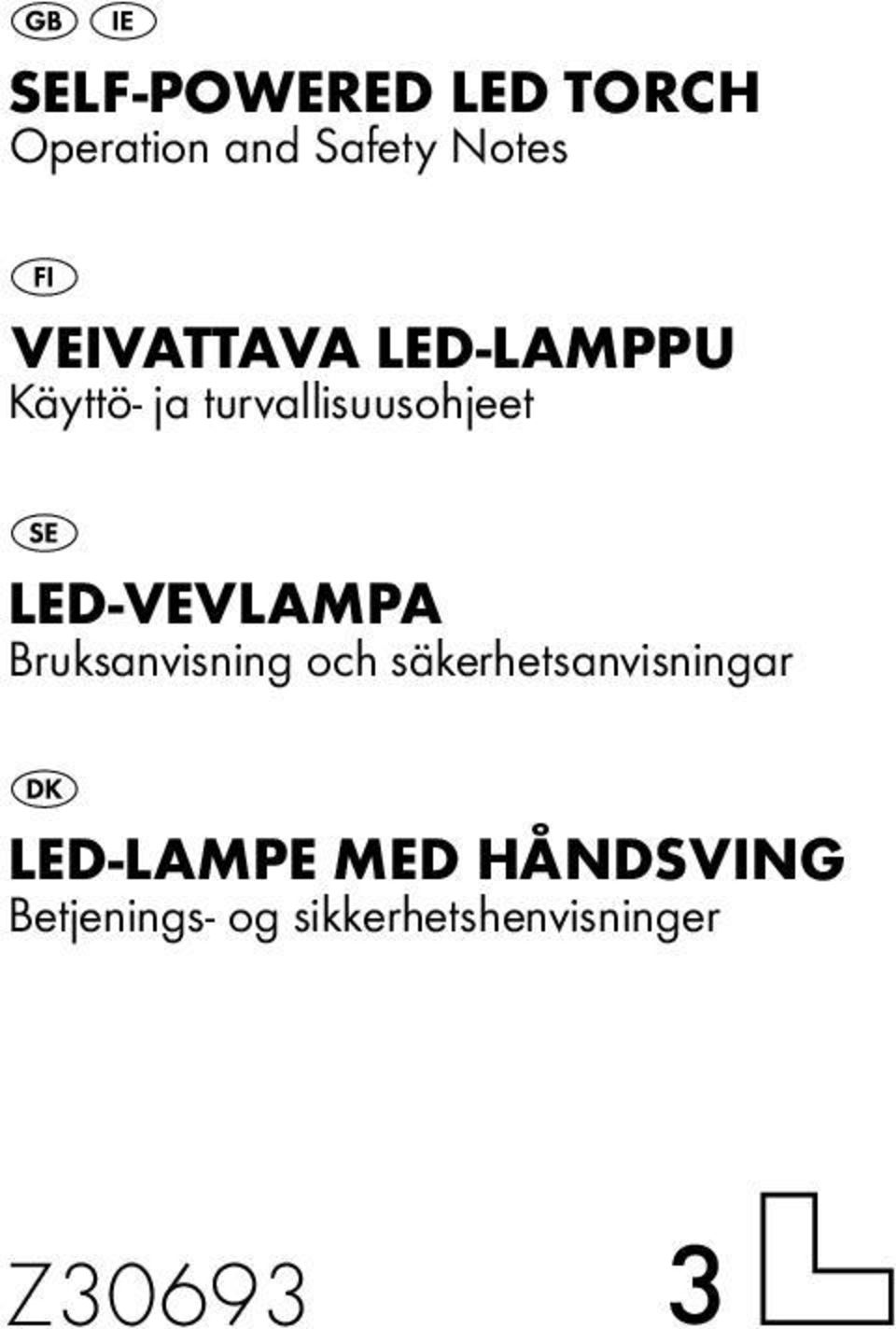 LED-vevlampa Bruksanvisning och säkerhetsanvisningar