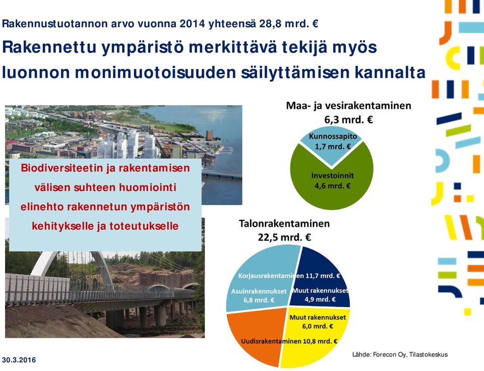 säilyttämisen kannalta Biodiversiteetin ja rakentamisen välisen suhteen