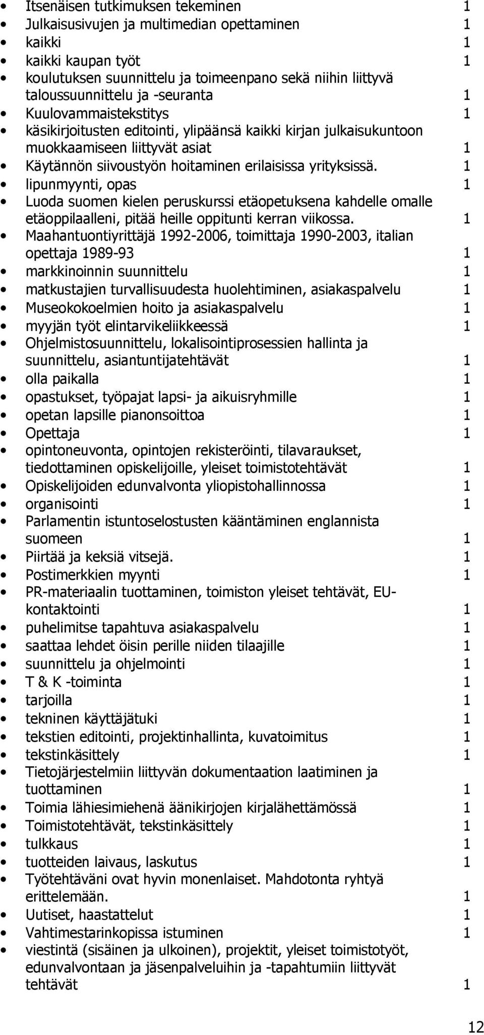 1 lipumyyti, opas 1 Luoda suome kiele peruskurssi etäopetuksea kahdelle omalle etäoppilaallei, pitää heille oppituti kerra viikossa.