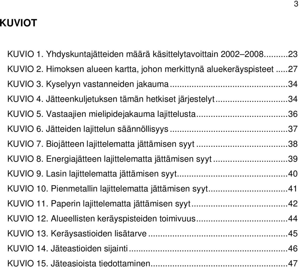 Biojätteen lajittelematta jättämisen syyt... 38 KUVIO 8. Energiajätteen lajittelematta jättämisen syyt... 39 KUVIO 9. Lasin lajittelematta jättämisen syyt... 40 KUVIO 10.