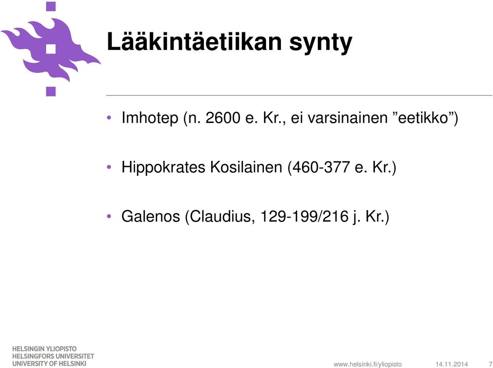 Hippokrates Kosilainen (460-377 e. Kr.