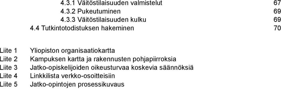 organisaatiokartta Kampuksen kartta ja rakennusten pohjapiirroksia Jatko-opiskelijoiden