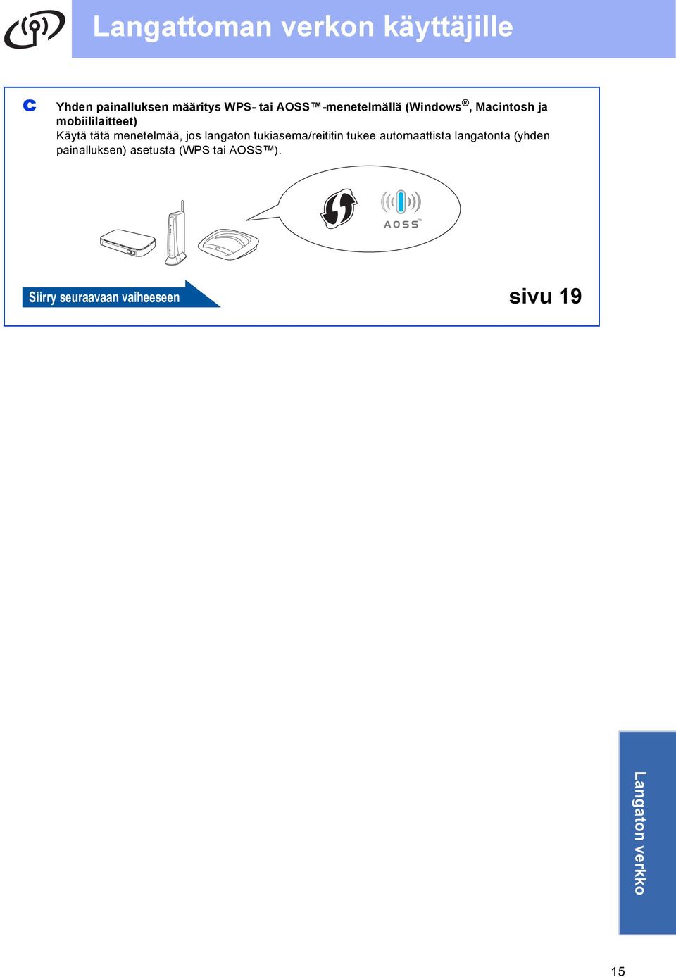 menetelmää, jos lngton tukisem/reititin tukee utomttist lngtont (yhden