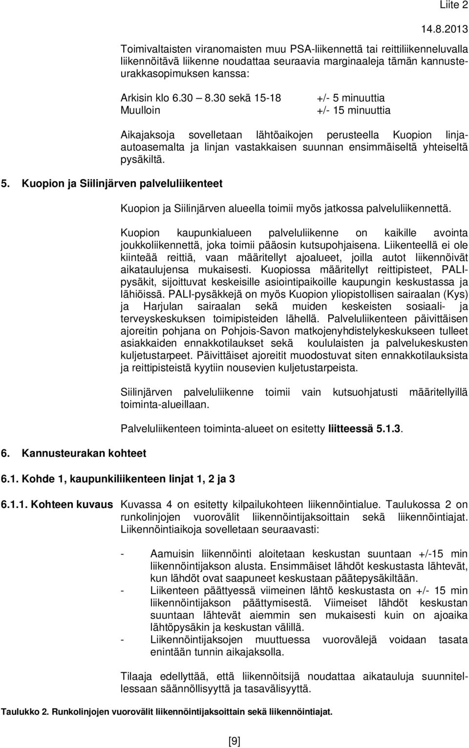 Kuopion ja Siilinjärven alueella toimii myös jatkossa palveluliikennettä. Kuopion kaupunkialueen palveluliikenne on kaikille avointa joukkoliikennettä, joka toimii pääosin kutsupohjaisena.
