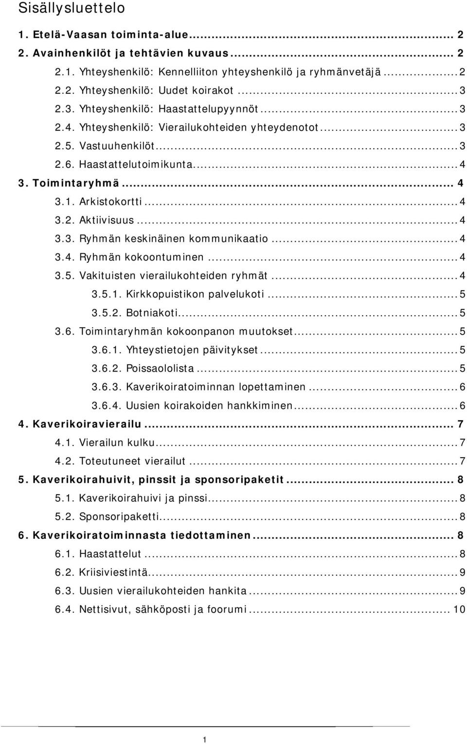 Arkistokortti... 4 3.2. Aktiivisuus... 4 3.3. Ryhmän keskinäinen kommunikaatio... 4 3.4. Ryhmän kokoontuminen... 4 3.5. Vakituisten vierailukohteiden ryhmät... 4 3.5.1. Kirkkopuistikon palvelukoti.