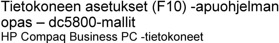 dc5800-mallit HP Compaq