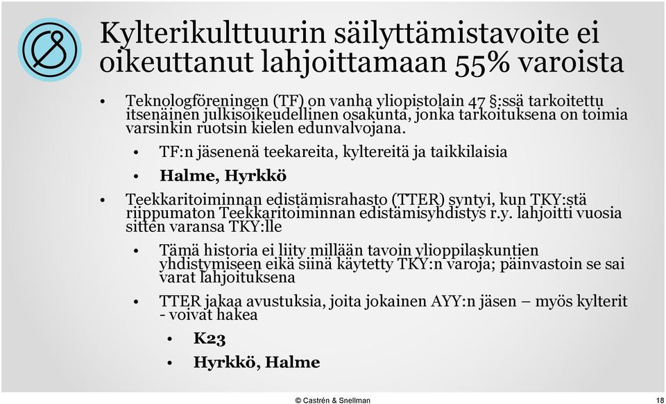 TF:n jäsenenä teekareita, kyl