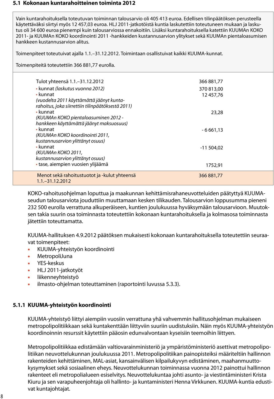 HLJ 2011-jatkotöistä kuntia laskutettiin toteutuneen mukaan ja laskutus oli 34 600 euroa pienempi kuin talousarviossa ennakoitiin.