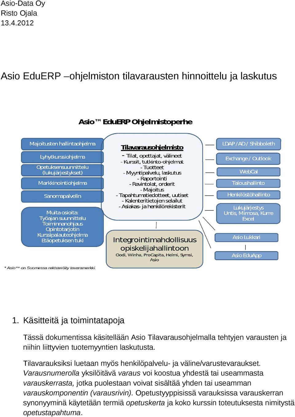 Tilavarauksiksi luetaan myös henkilöpalvelu- ja väline/varustevaraukset.