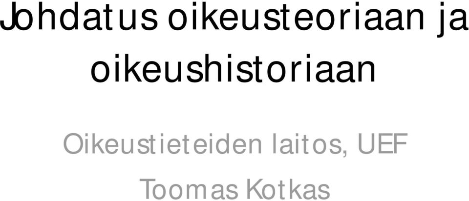 oikeushistoriaan