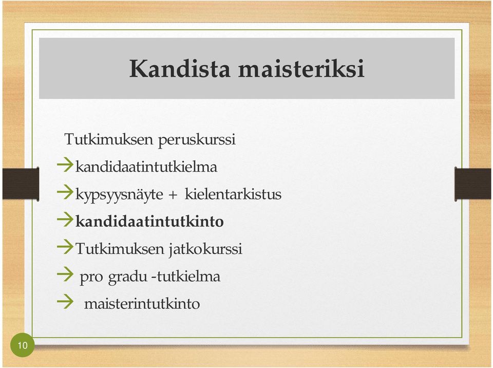 kielentarkistus àkandidaatintutkinto