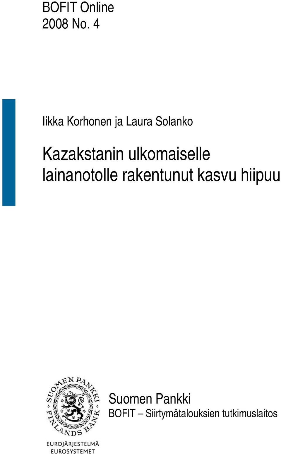 Kazakstanin ulkomaiselle lainanotolle