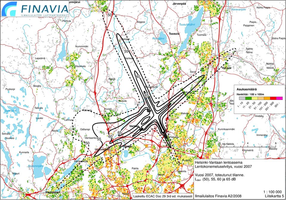 100m 1-10 11-20 21-50 51-100 Hindsby 101-200 201-300 Sibbo Sipoo 301 - Solvalla Nuuksio Kunnarla Röylä Odilampi Vantaankoski 50 55 Martinlaakso 60 65 Vanda Vantaa Tikkurila Kuninkaanmäki Immersby 0