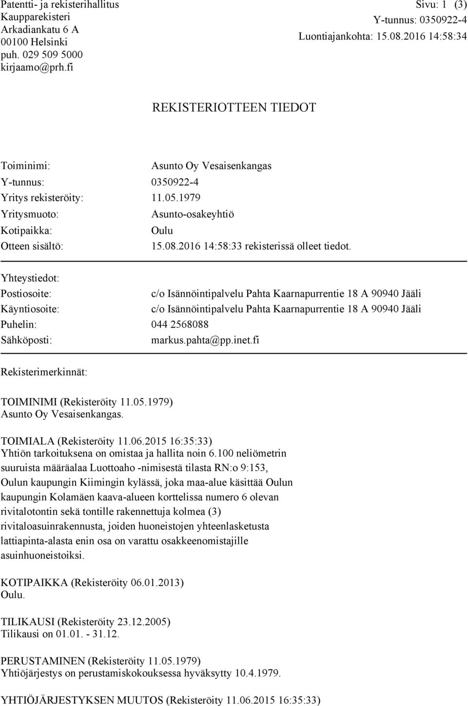 2016 14:58:33 rekisterissä olleet tiedot.