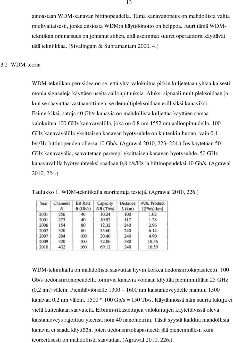 2 WDM-teoria WDM-tekniikan perusidea on se, että yhtä valokuitua pitkin kuljetetaan yhtäaikaisesti monia signaaleja käyttäen useita aallonpituuksia.